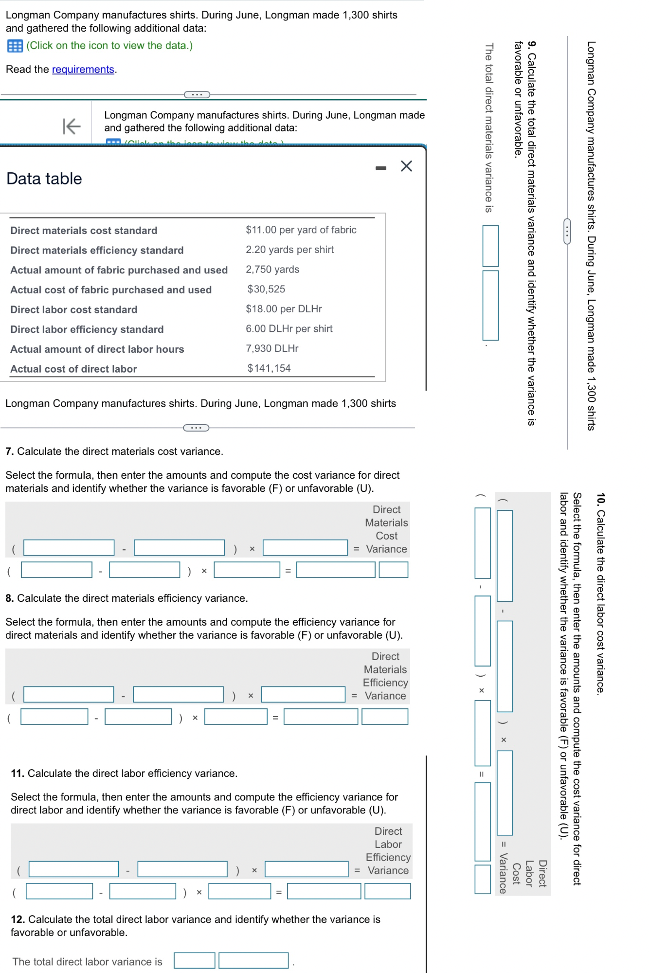  (Click on the icon to view the data.) Read the requirements.