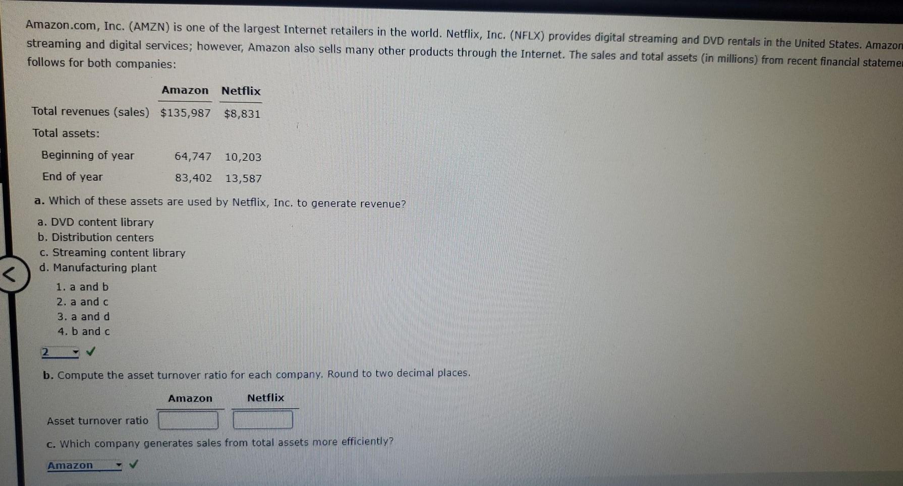 need help and answer for section B. Amazon.com, Inc. (AMZN) is one
