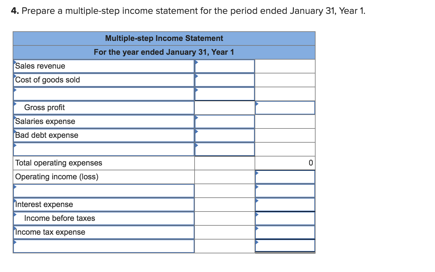 Accounts Receivable Allowance for Uncollectible Accounts Inventory Land Accounts Payable Notes Payable