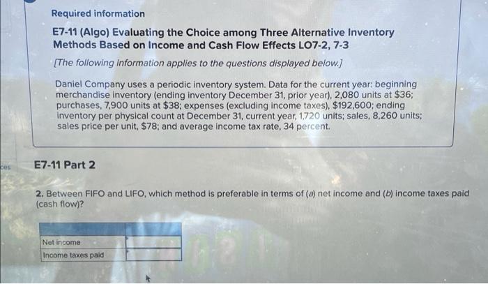 inventory system. Data for the current year: beginning merchandise inventory (ending inventory