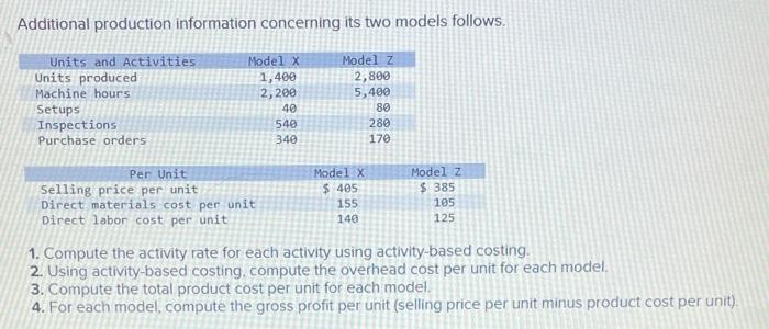 cost and gross profit LO P3 Ice Cool produces two different models