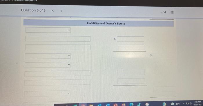 debt $ 900 $5,000 Prepaid insurance 860 Accumulated depreciation-equipment Accounts payable Notes