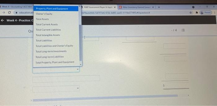 Notes payable (due in 2021 Inventory 1800 Cash 2.400 Prepare a classified