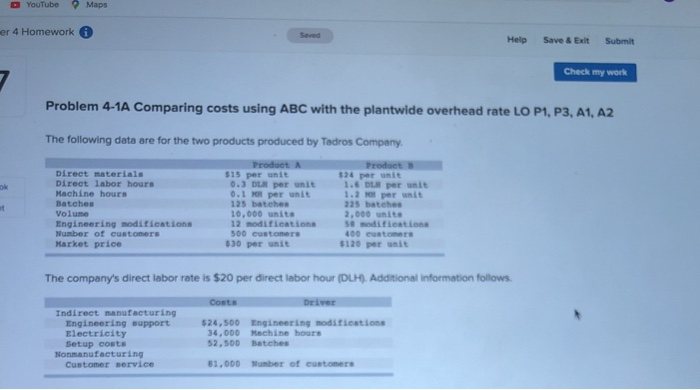  O YouTube Maps er 4 Homework Seved Help Save & Exit