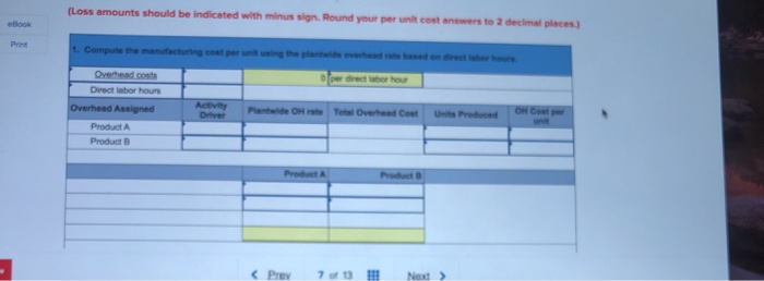 Submit Check my work Problem 4-1A Comparing costs using ABC with the