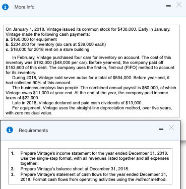 I thumb up! Thanks! Vintage Motors, Inc., was formed on January 1,
