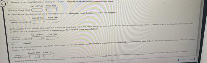the income statement for the current and prior year. FORKLIFT MATERIAL HANDLING