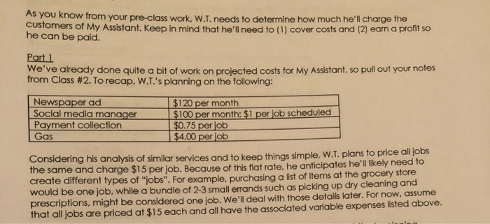  AS YOU know from your pre-class work. We needs to determine