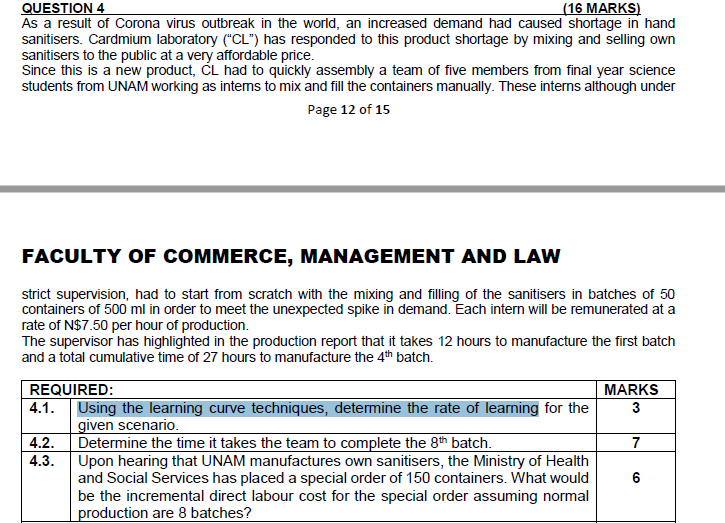 Please give an original answer . Thank you QUESTION 4 (16