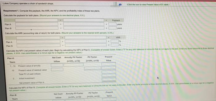 of these two plans. calculate the accounting rate of return for both