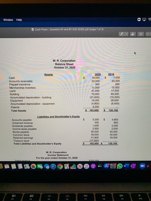  Window Help Cash Flows - Question 1 and #2 (Fall 2020).pdf