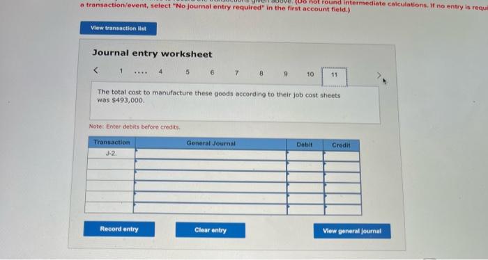 were all on account. The total cost to manufacture these foods according