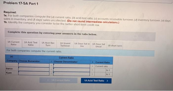 information applies to the questions displayed below.) Summary information from the financial