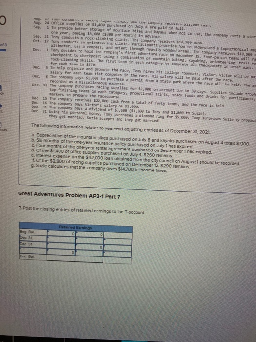  Thanks for the help!! Great Adventures Problem AP3-1 Skip to question