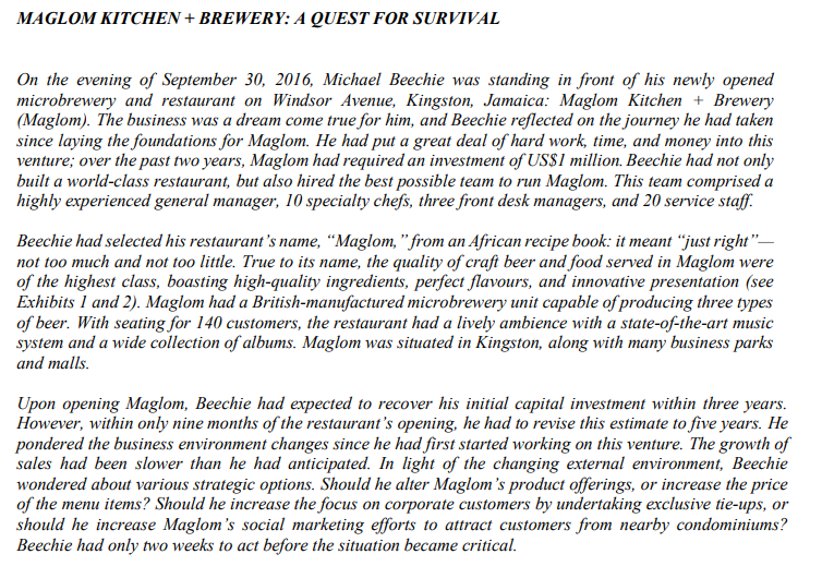  Questions Based on the above Beechie has asked you to present