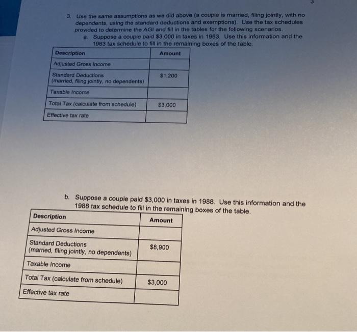  3. Use the same assumptions as we did above (a couple
