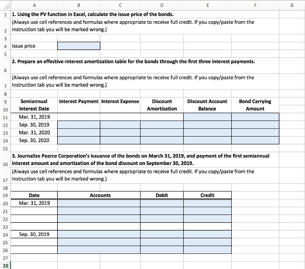 amortize bonds using the effective-interest method 1 2 On March 31, 2019,