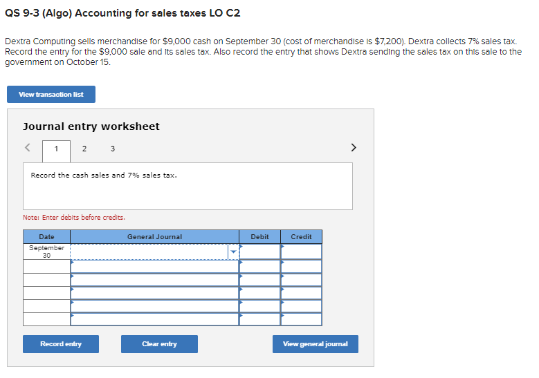  Dextra Computing sells merchandise for $9,000 cash on September 30 (cost