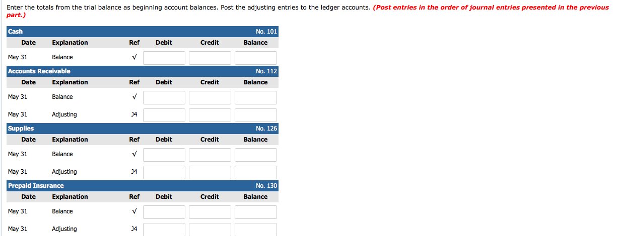 209 Cash Accounts Receivable Supplies Prepaid Insurance Equipment Accounts Payable Unearned Service