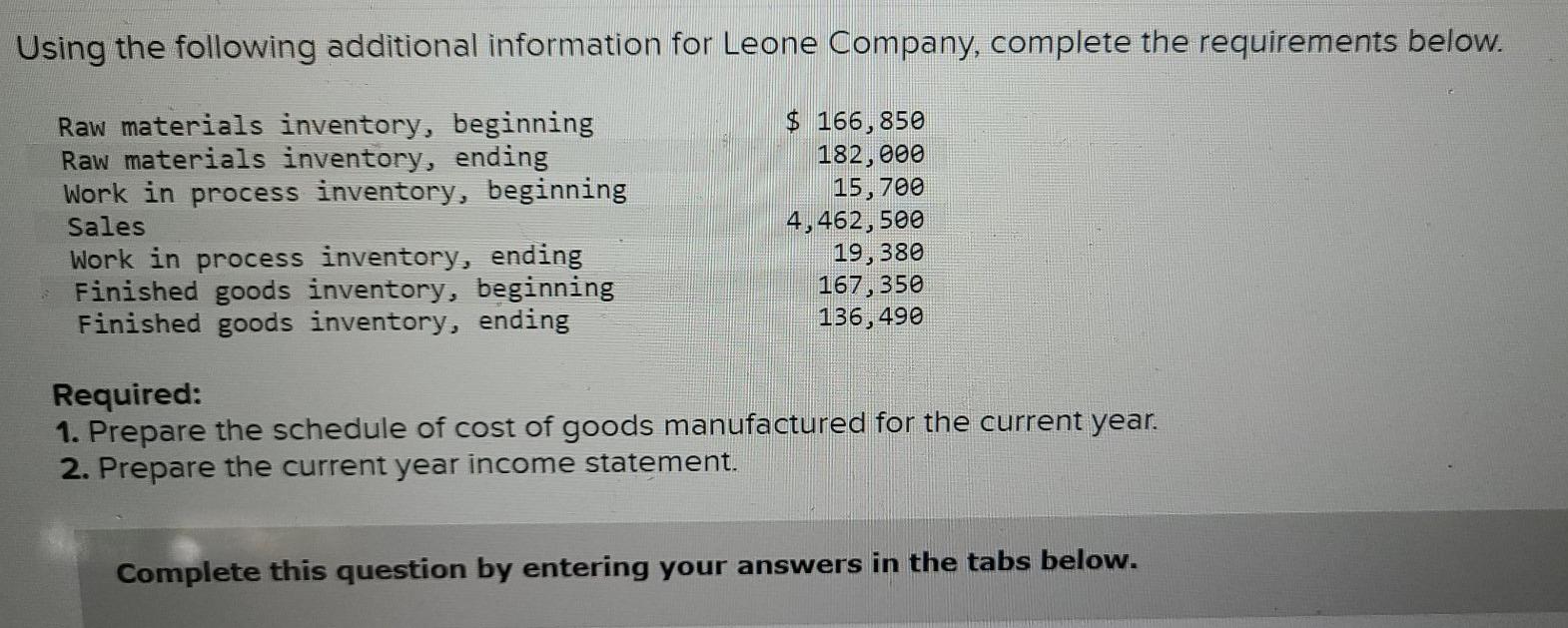 Problems below. (Static) [The following information applies to the questions displayed below.]