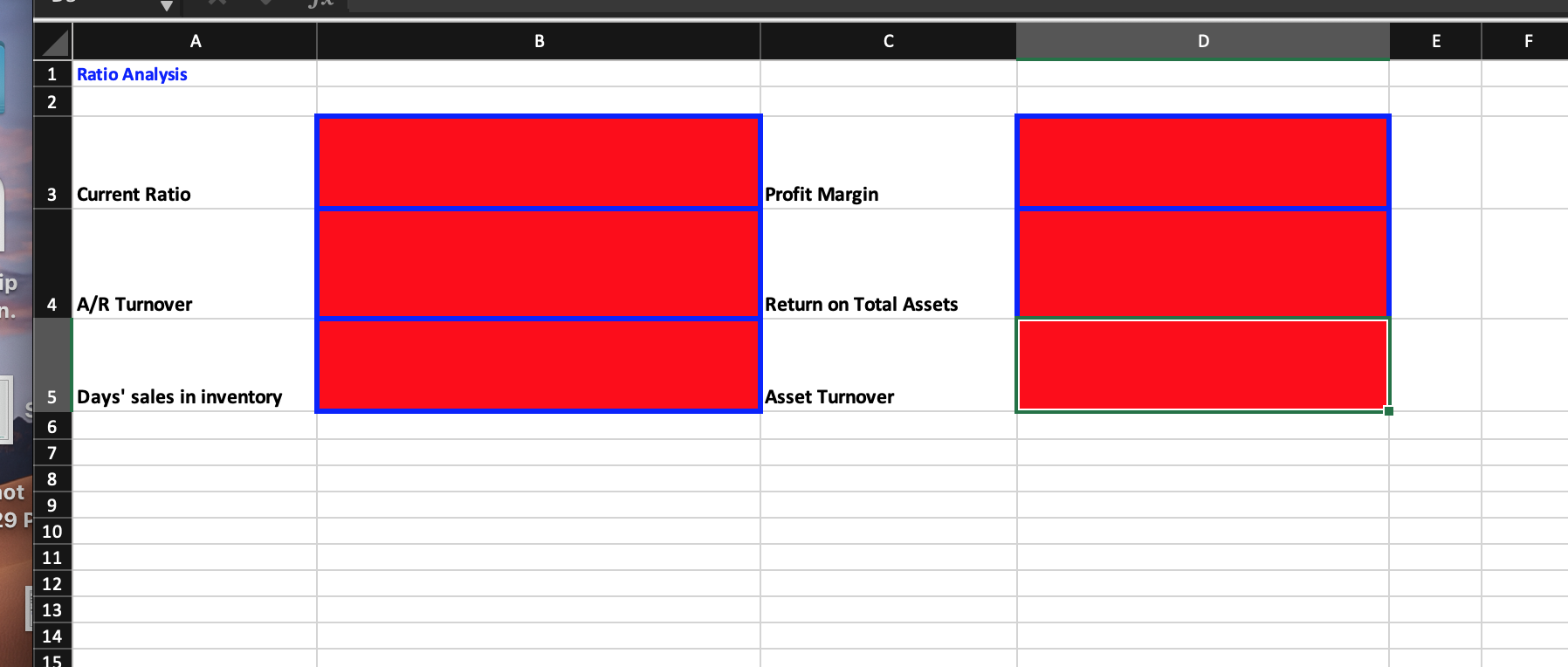 in the yellow cells. Part 2: Use the worksheet titled Vertical Analysis