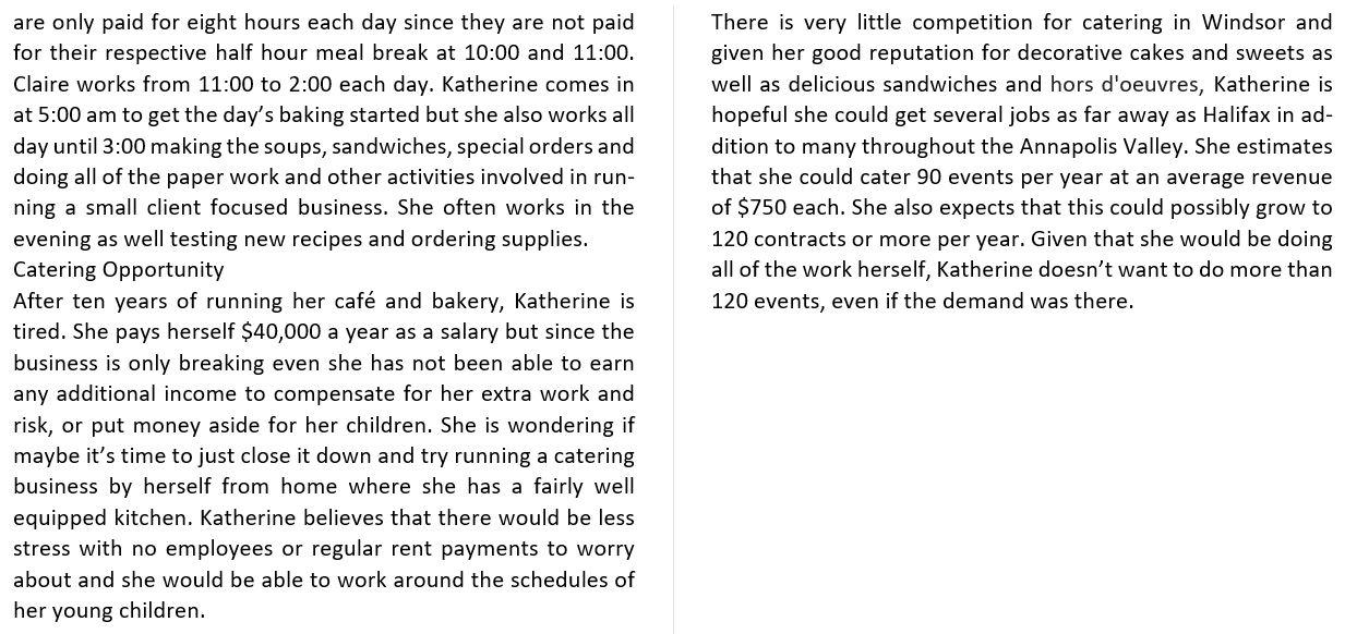 Bakery It's September, 2021 and Katherine MacDonald has a decision to make.