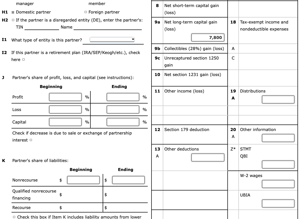 report financial information to any third parties, so capital accounts are determined