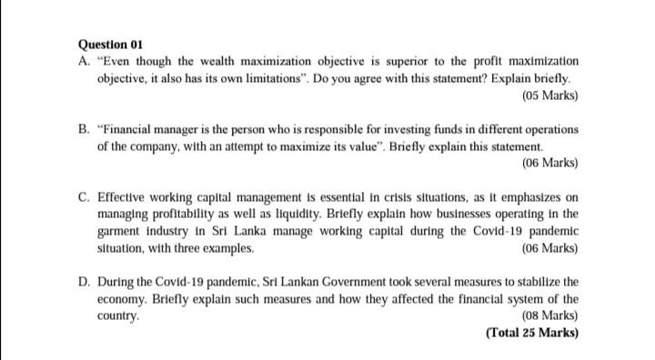 Urgent Question-A - 100 Words Question-B - 200 Words Question-C- 250