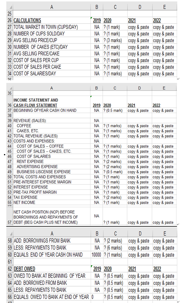 types of coffees, cakes, pies, cookies and snacks to customers. A food
