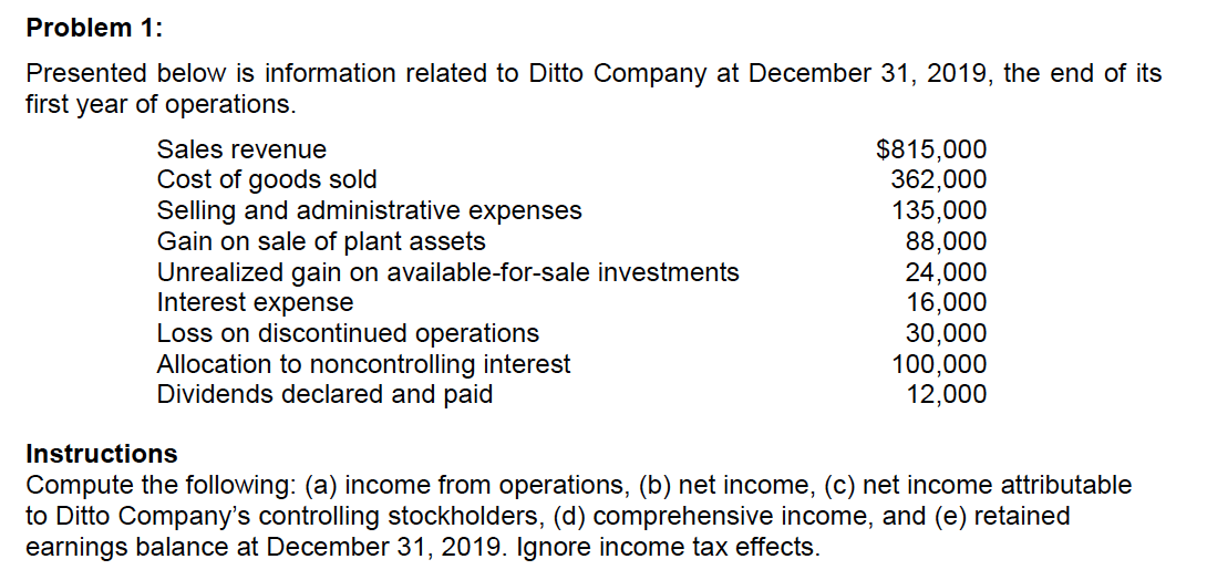Please Need HELP ASAP!! PLEASE FOLLOW ALL THE INSTRUCTIONS!! Problem 1: Presented
