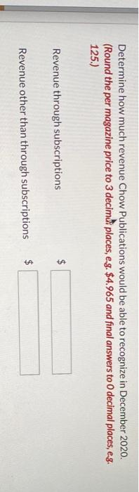 analysis in part a Chow Publications Inc. is a publicly traded media