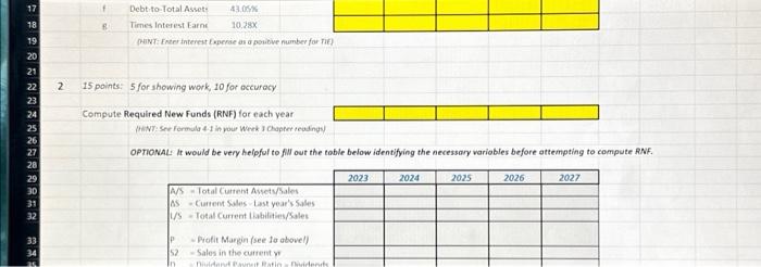 to compute RNF. 33 \begin{tabular}{|c|c|c|c|c|c|} \hline & 2023 & 2024 & 2025