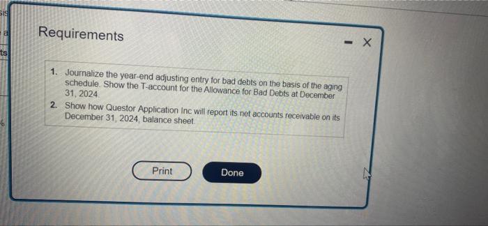 please help me SIS a Requirements - X ts 1. Journalize the