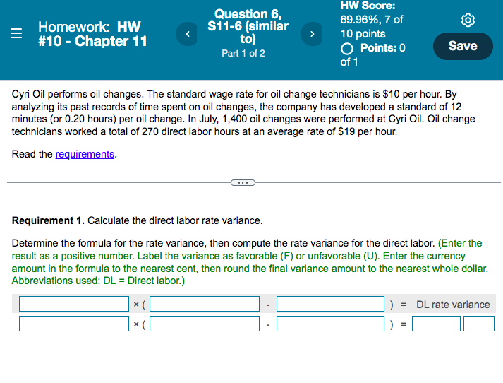 HW #10 Chap 11 QUESTION 6 please do both parts xx O