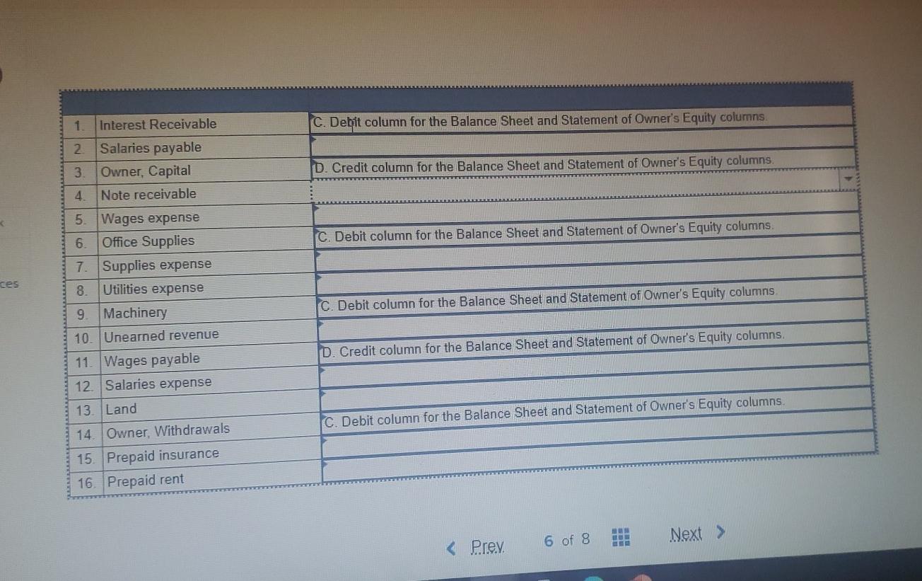 Extending adjusted account balances on a work sheet LO P1 These 16