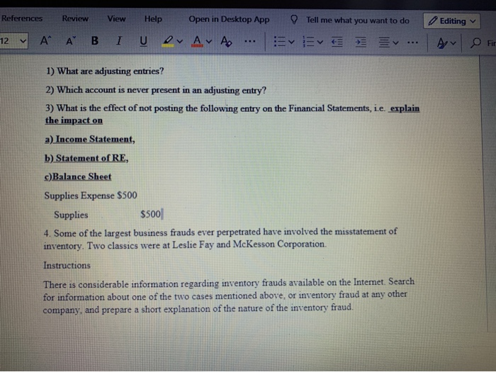  References 12 ' Review ' View Help Open in Desktop App