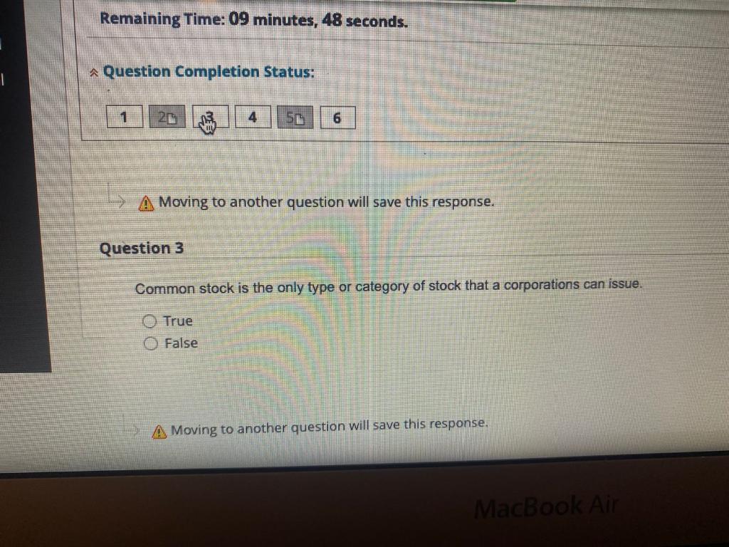  Remaining Time: 09 minutes, 48 seconds. | & Question Completion Status: