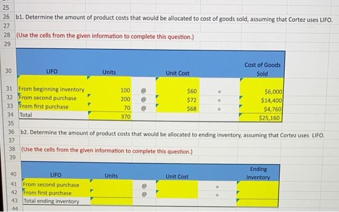 question is presented in rows 2 through 4. Requirement information is presented