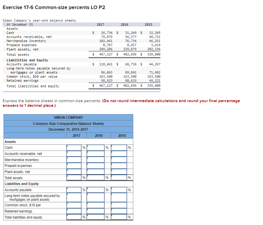 following comparative income statements in common-size percents. (Round your percentage answers to