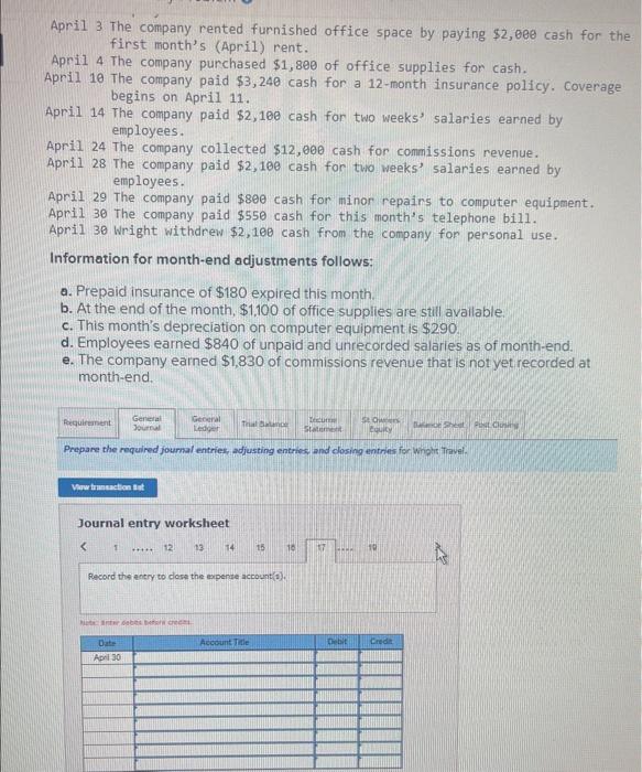 The company earned $1,830 of commissions revenue that is not yet recorded