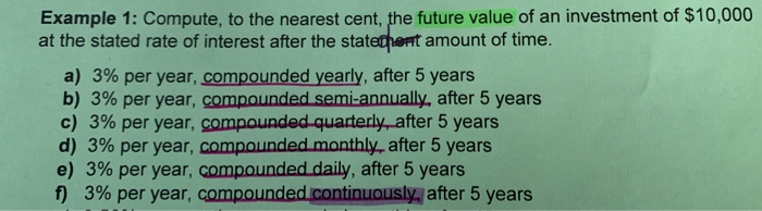  answer only question F, G,H,I please Example 1: Compute, to the