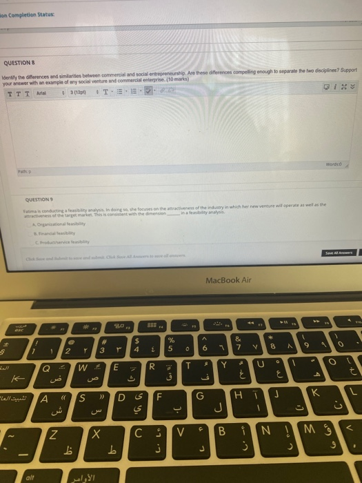  on Completion Status: QUESTIONS Identify the differences and similarities between commercial