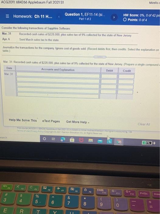  ACG2011: 684266 Applebaum Fall 2021 S1 Mirelis E Homework: Ch 11