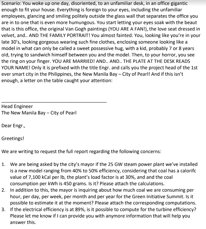  plss answer it step by step solution thanks including units Scenario: