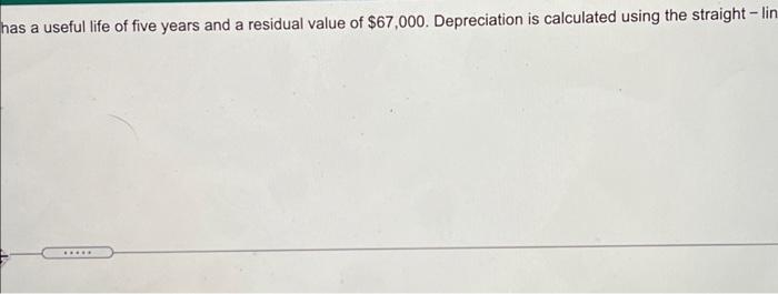 in specialized equipment costing $610,000. The equipment h. method. The expected net