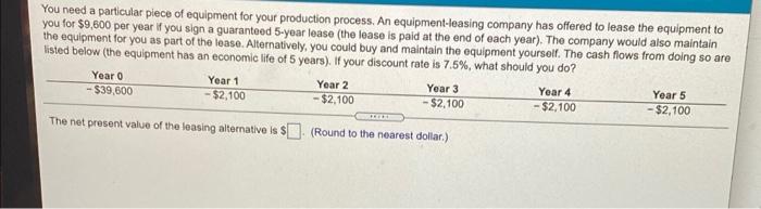 You are choosing between two projects. The cash flows for the projects