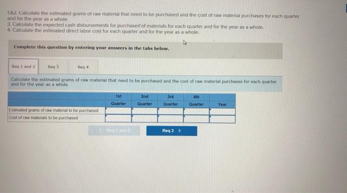 (L08-4, L08-5) The production department of Zan Corporation has submitted the following
