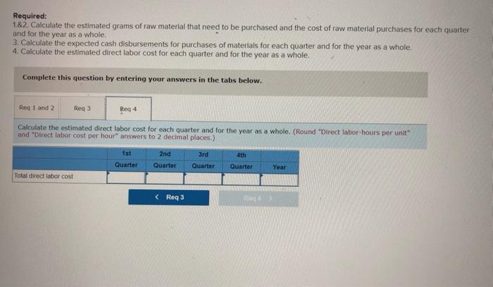 year Units to be produced 1st Quarter 12,000 2nd Quarter 15,000 3rd