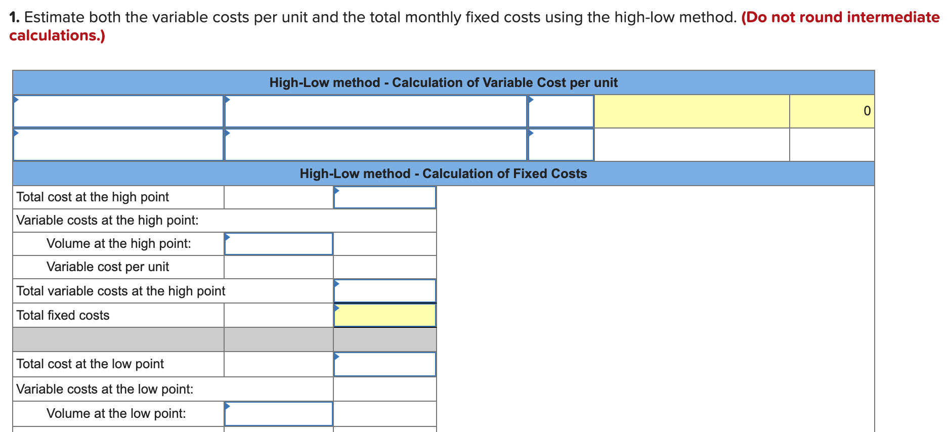 information applies to the questions displayed below.] Alden Co.'s monthly unit sales