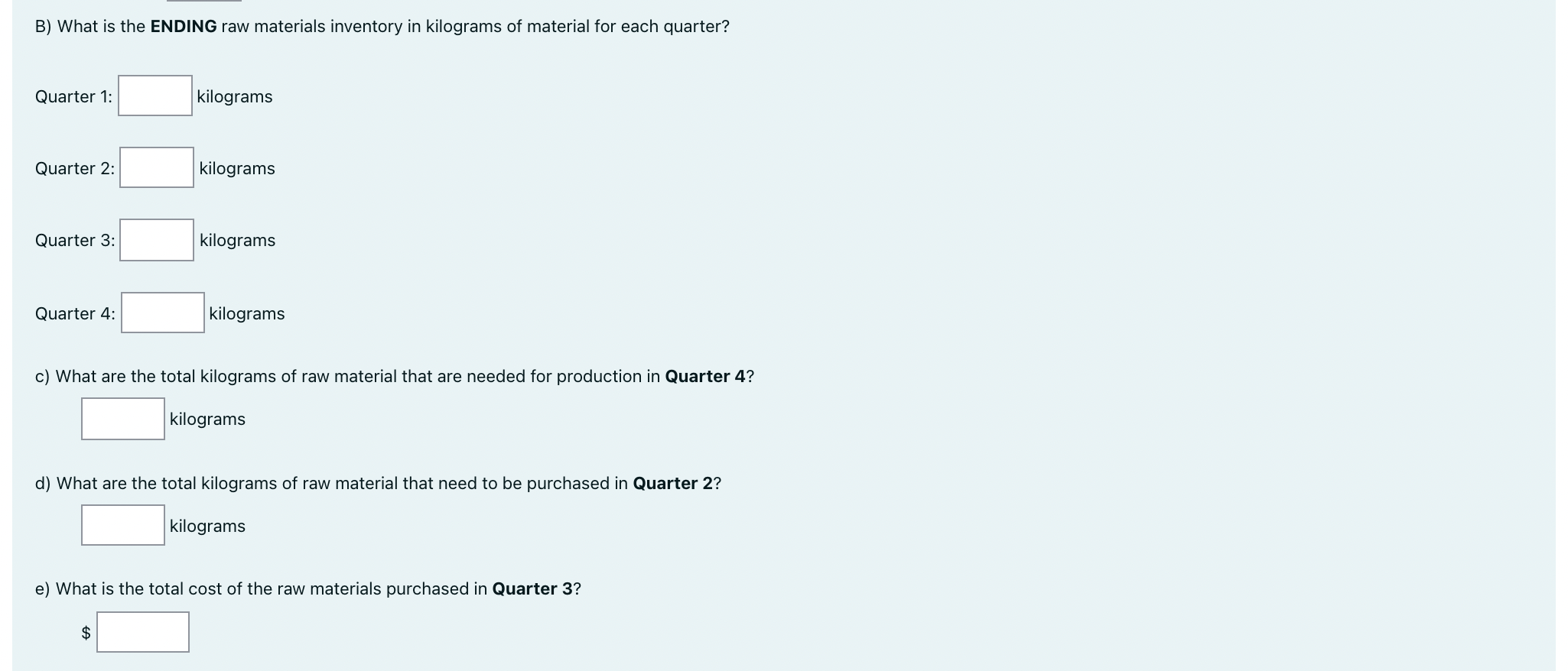 practicing, 3 - 5 minutes just before an exam) Daisy Industries has